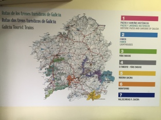 Map of all the Galicia Tourist trains