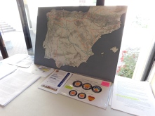 The Wise Pilgrim Camino Map w/pins on my Camino starting points.